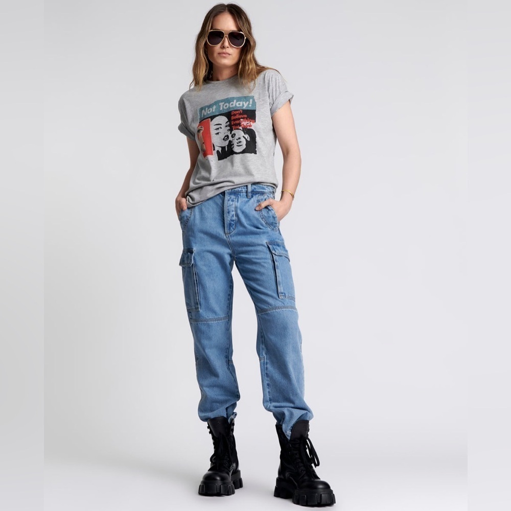 ONE TEASPOON BLUE CARGO MOTION JEANS sz 28